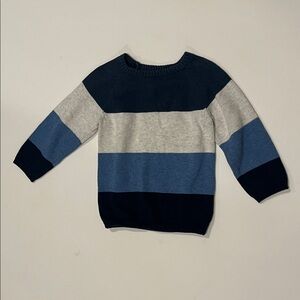 H&M blue grey stripe cotton sweater